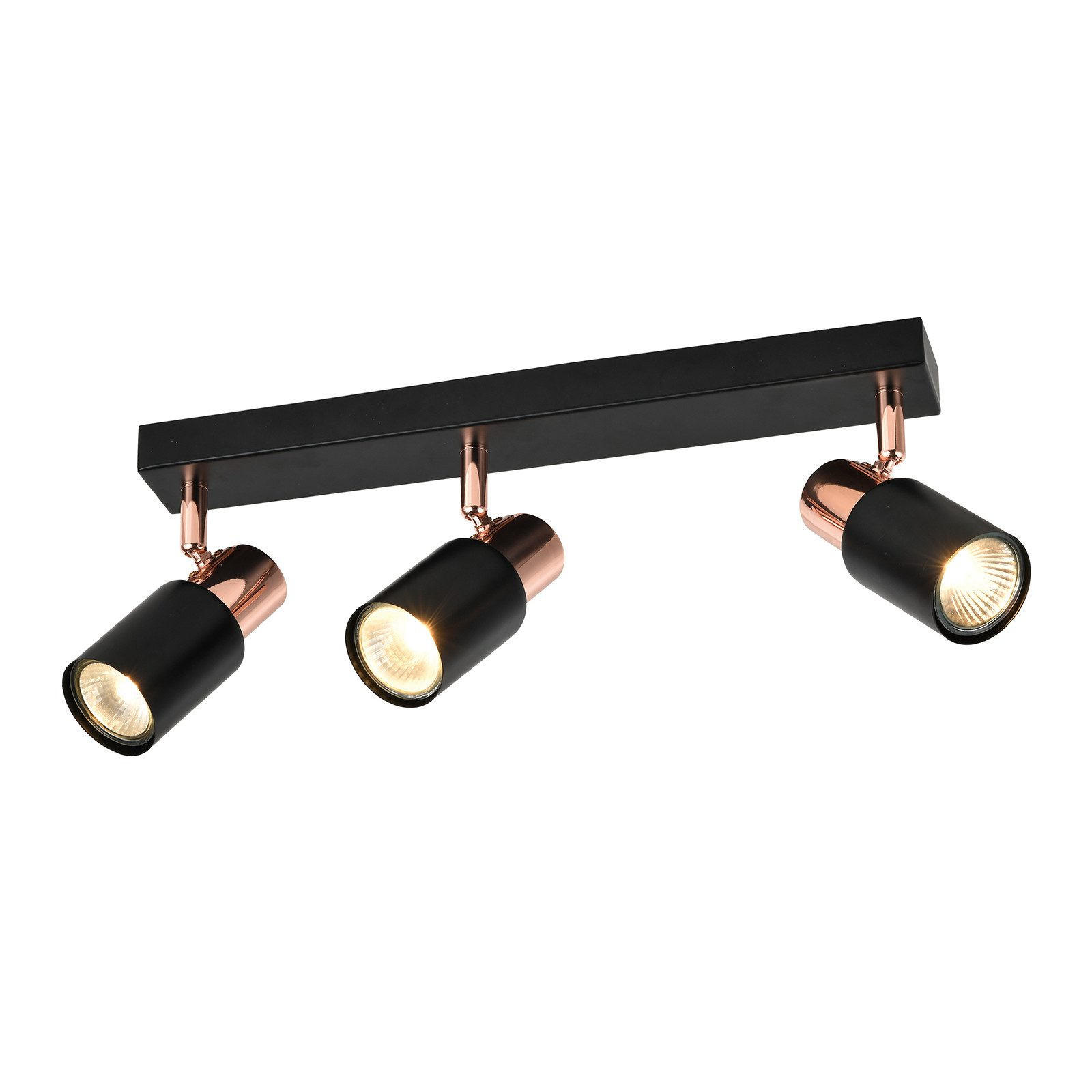 STRAHLER Ehrgeiz 3-flammig 38/14/12 cm - Schwarz, Metall (38/14/12cm) - ZMH