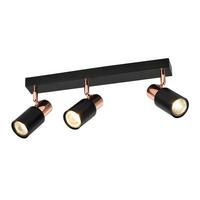 STRAHLER Ehrgeiz 3-flammig 38/14/12 cm - Schwarz, Metall (38/14/12cm) - ZMH