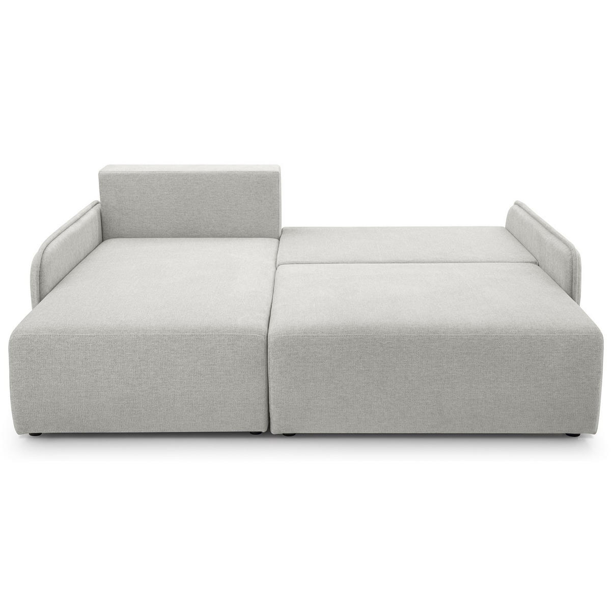 ECKSOFA Netarro, Graubeige Chenille, linksseitig - Taupe/Schwarz, Kunststoff/Textil (198/147cm) - Selsey