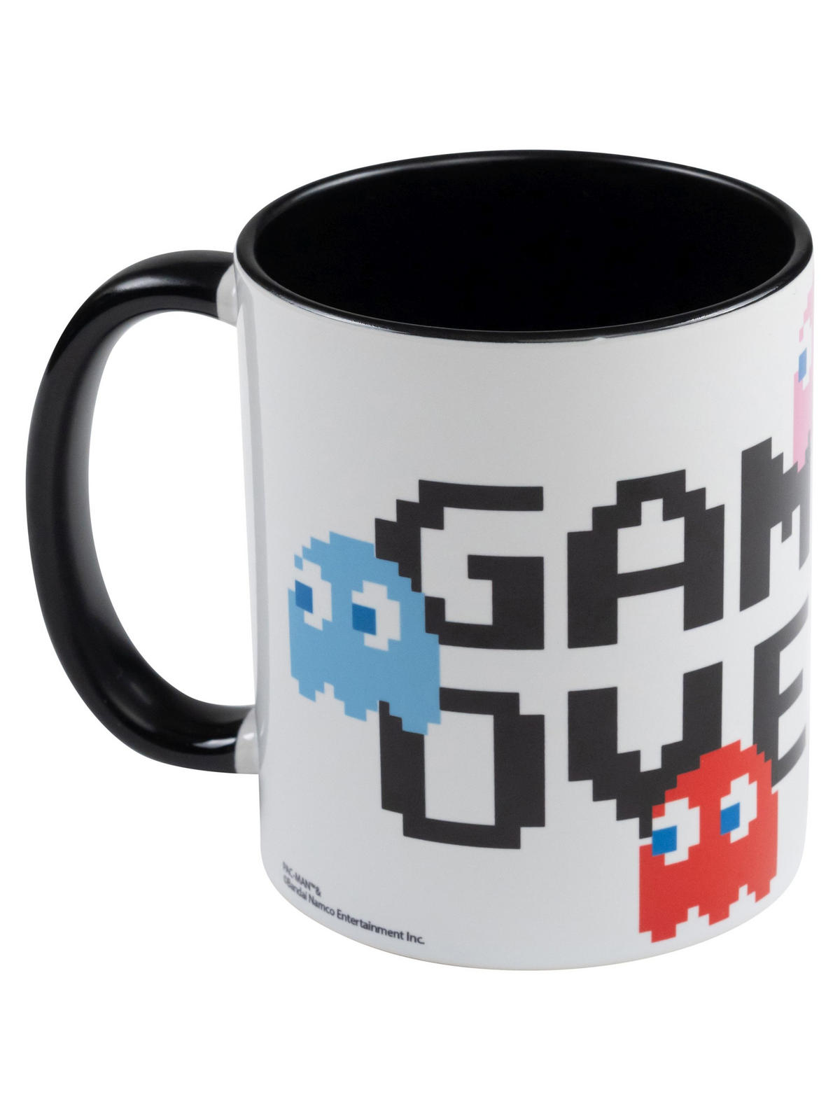 KAFFEEBECHER Pac-Man Game Over Weiß/Schwarz 320 ml - Multicolor, Keramik (0.32L) - United Labels