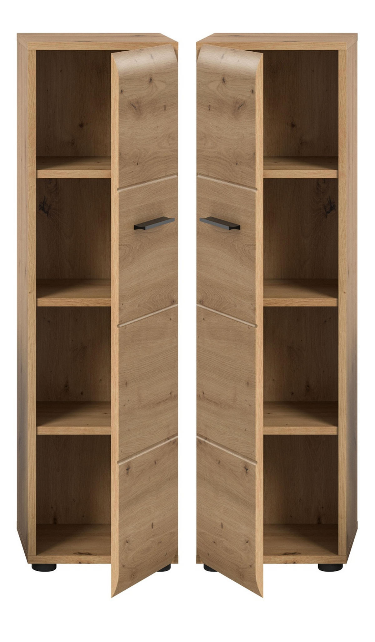 BADKOMMODE Eiche Artisan, Badezimmer Kommode hängend oder stehend 30 x 60 cm, Cover - Schwarz/Eiche Artisan, Holzwerkstoff/Kunststoff (30/106/30cm) - Inn.Furn