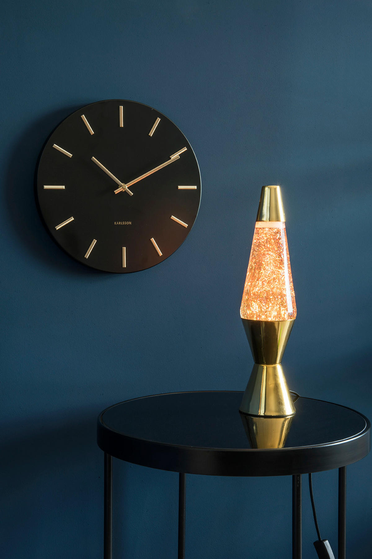 WANDUHR Charm Ø30 cm - Schwarz, Metall (30/30/3.5cm) - Karlsson