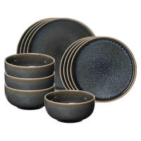 BASIC-SET Eda grau 12er Set - Grau, Keramik (1/1/1cm) - Ritzenhoff Breker