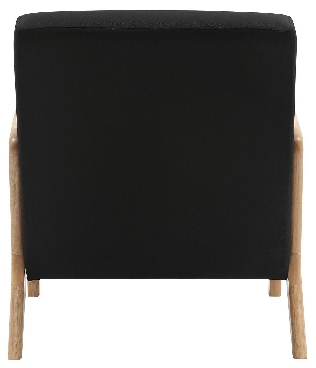 SESSEL Holz schwarz - Eukalyptusholzfarben/Schwarz, Holz/Textil (64/74/80cm) - CLP