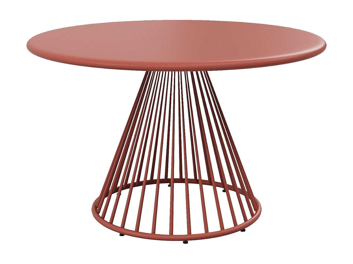 GARTENTISCH - 4 Personen - Metall - Terracotta - - Terracotta, Metall (120/120/74cm) - Vente-Unique