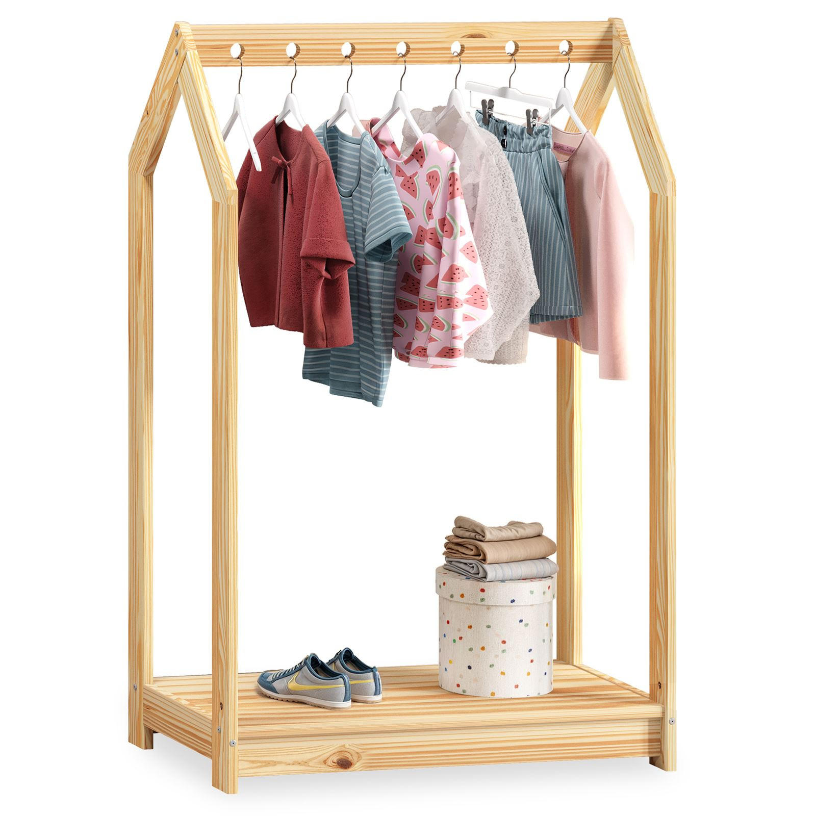 KINDER KLEIDERSTÄNDER SALLY natur - Naturfarben, Holz (78/118/42cm) - IDIMEX