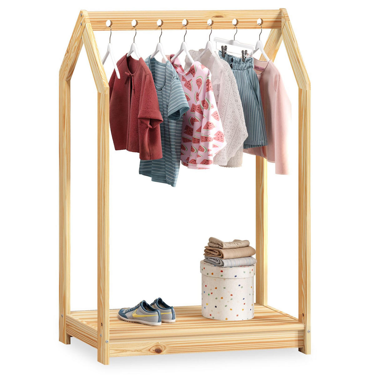 KINDER KLEIDERSTÄNDER SALLY natur - Naturfarben, Holz (78/118/42cm) - IDIMEX