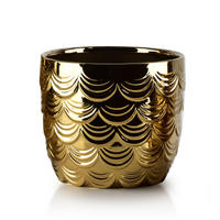 BLUMENTOPF Neva Gold 16/16/12.5 cm Keramik - Goldfarben, Keramik (16/12.5cm) - Mondex