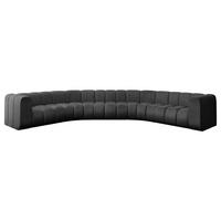 WOHNLANDSCHAFT modulares Sofa Lazro-U1 - 373x373x70 cm Schwarz - Schwarz, Holzwerkstoff/Textil (373/70/373cm) - ALTDECOR