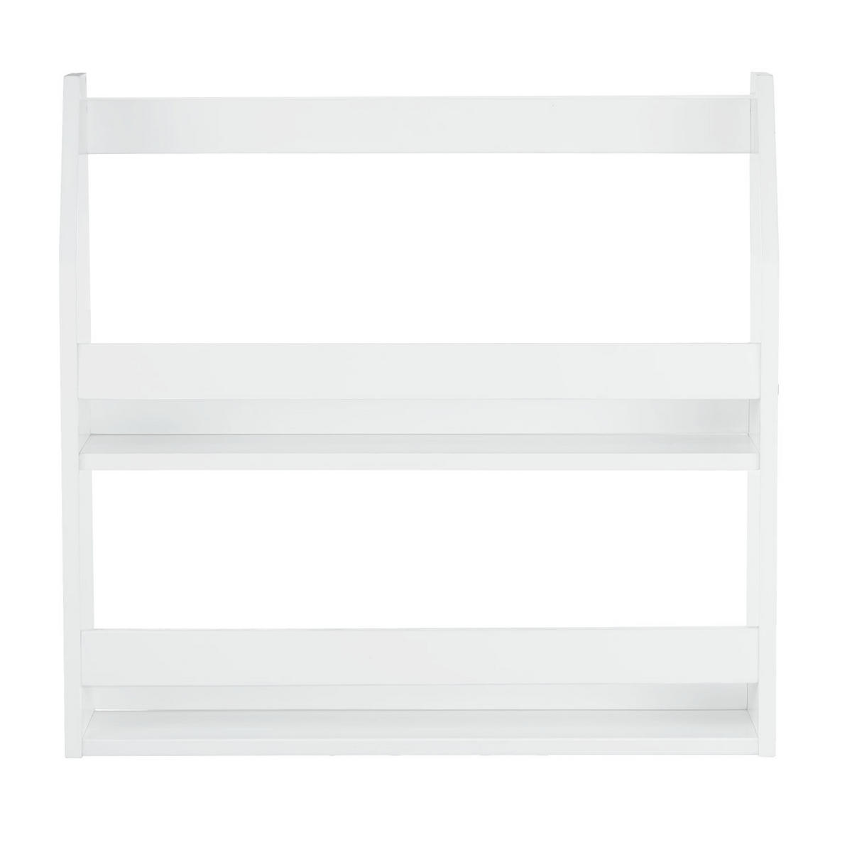 WANDREGAL weiß Bücher 63/60 cm - Weiß, Holz (63/60/15cm) - Homestyle4u