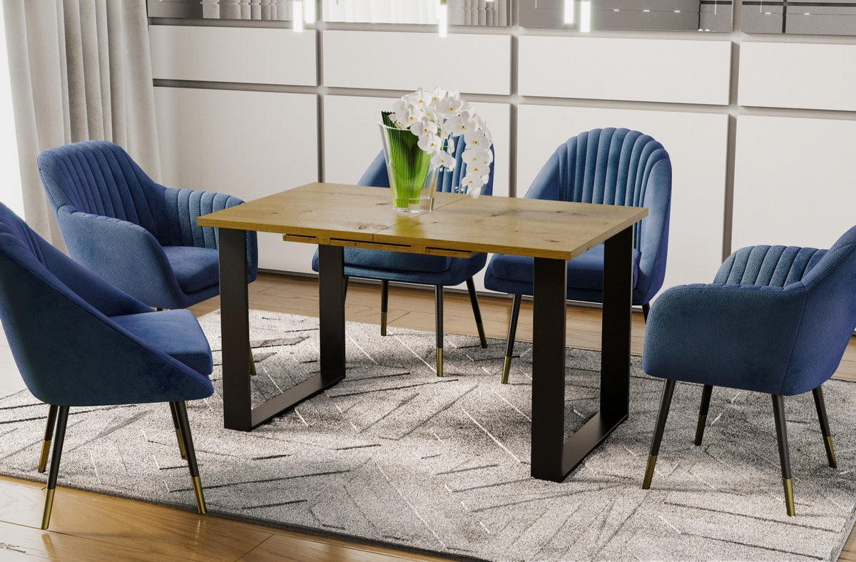 ESSTISCH Cora ausziehbar bis 210 cm - Eiche Artisan, Holzwerkstoff (130/80/76cm) - Endo-Moebel
