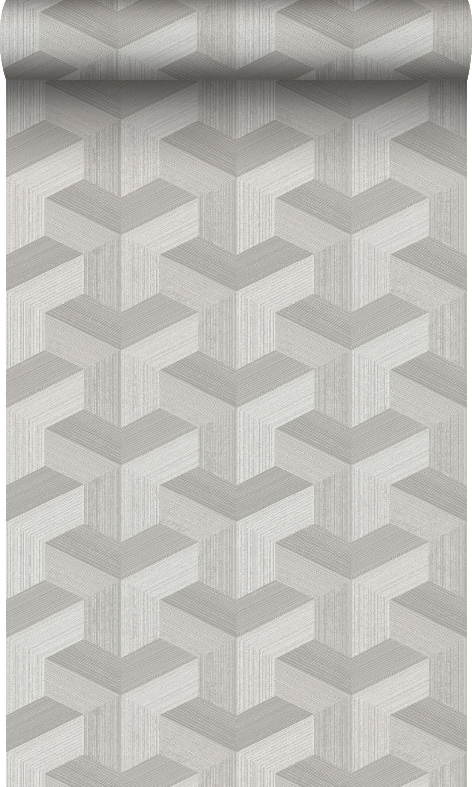 TAPETE 3D-Muster 50 x 900 cm - Grau, Papier (50/900cm) - Origin Wallcoverings