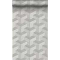 TAPETE 3D-Muster 50 x 900 cm - Grau, Papier (50/900cm) - Origin Wallcoverings