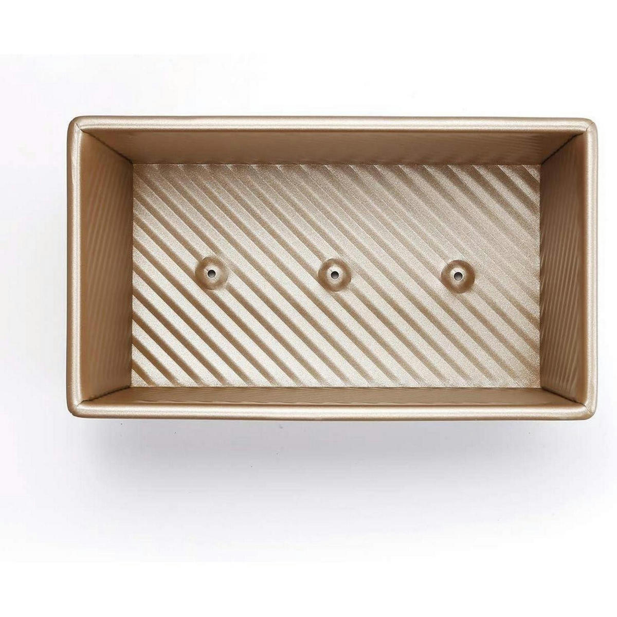 BROTBACKFORM mit Deckel 21.5 x 12.3 x 11.4 cm - Beige, Metall (21/11/12cm)