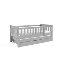 ETAGENBETT STELLA mit Bettkasten 80x160 cm Hellgrau - Hellgrau, Holz (80/160cm) - MASSENO