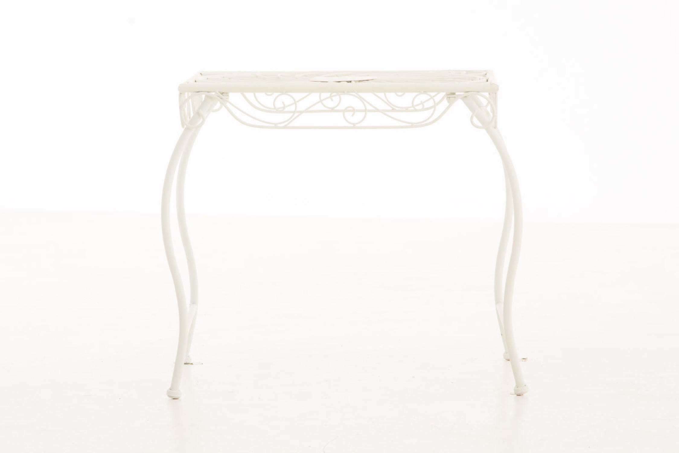 GARTENTISCH Carina weiß - Creme, Metall (46/49/45cm) - TPFGarden