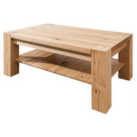 COUCHTISCH Wildeiche 110x70x45 beige geölt KENT #215 - Beige, Holz (110/70/45cm) - Massivmoebel24