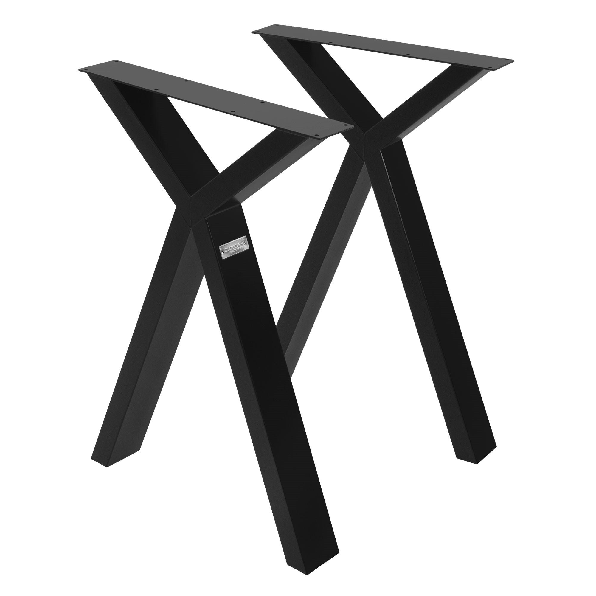 ML-DESIGN NOHY STOLU, sada 2 ks, 50 x V 72 cm, tvar X, černé