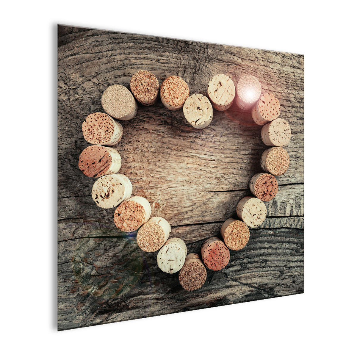 GLASBILD 30x30 cm Küche Wein - Braun, Glas (30/30cm) - artissimo