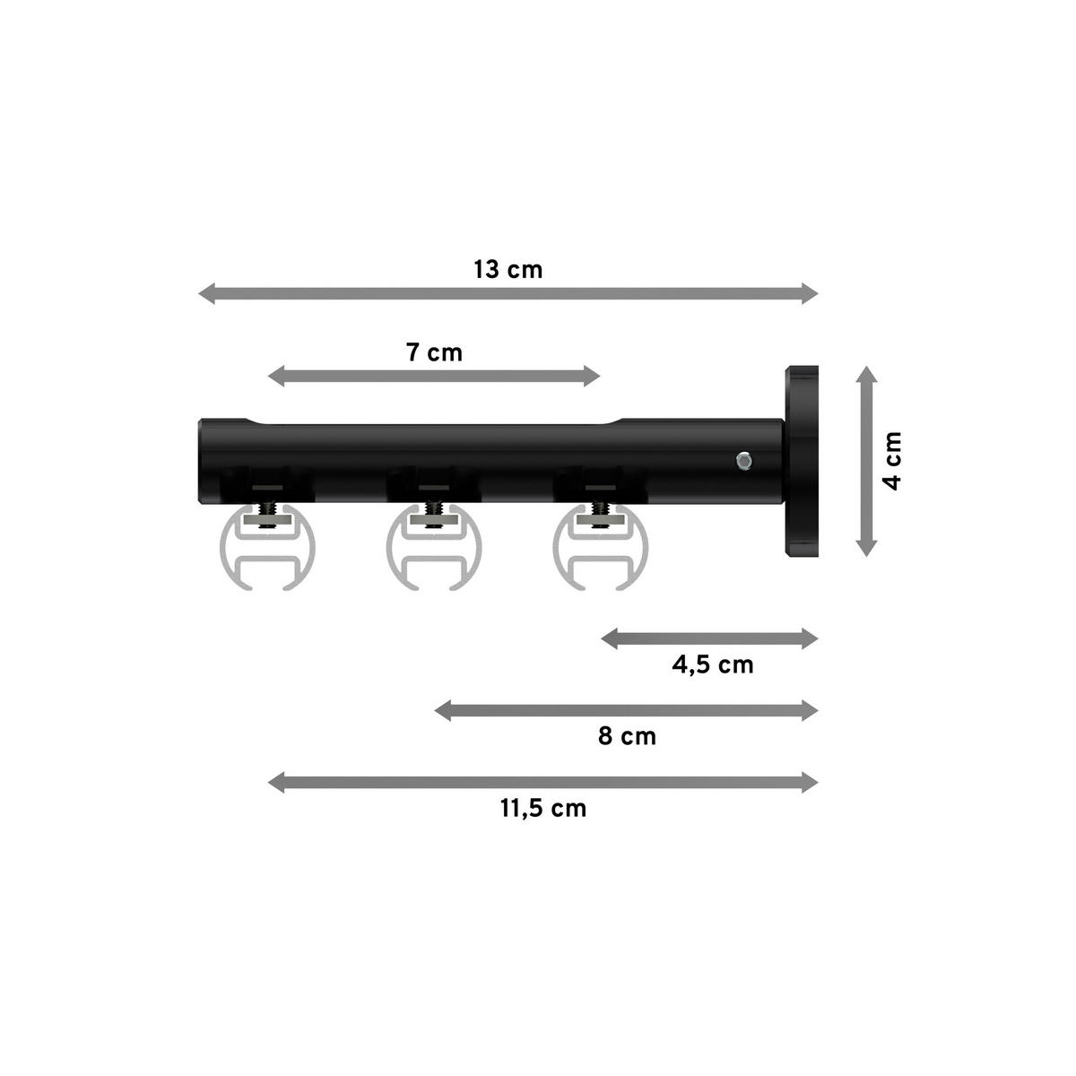 Interdeco innenlauf gardinenstangen set siteno tanara 420 cm geteilt