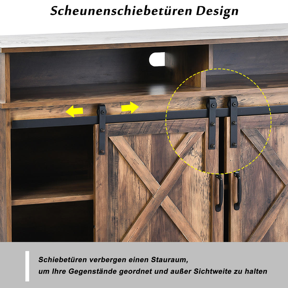 LOWBOARD 148/40/78 cm in Braun aus Spanplatte mit Schiebetüren - Rotbraun, Holzwerkstoff (40/78/148cm) - OKMYHOME