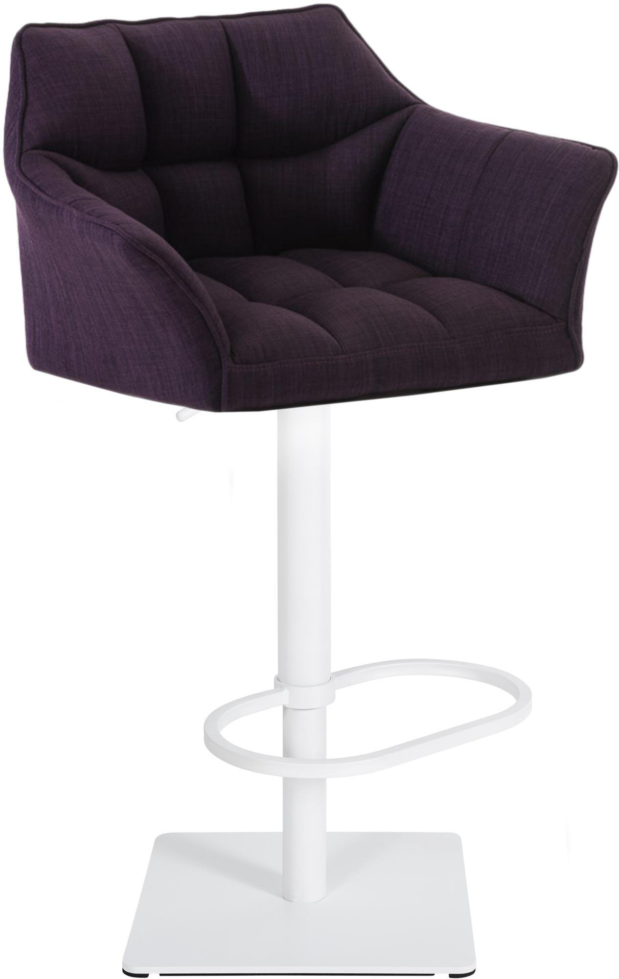 BARHOCKER Stoff Lila - Lila/Weiß, Textil/Metall (64/88/45cm) - CLP