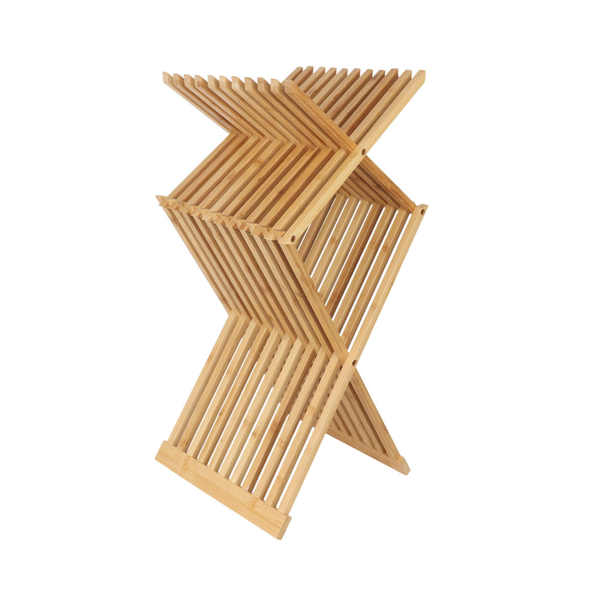 PFLANZENHOCKER - Hellbraun, Holz (40/44/33cm) - Relaxdays