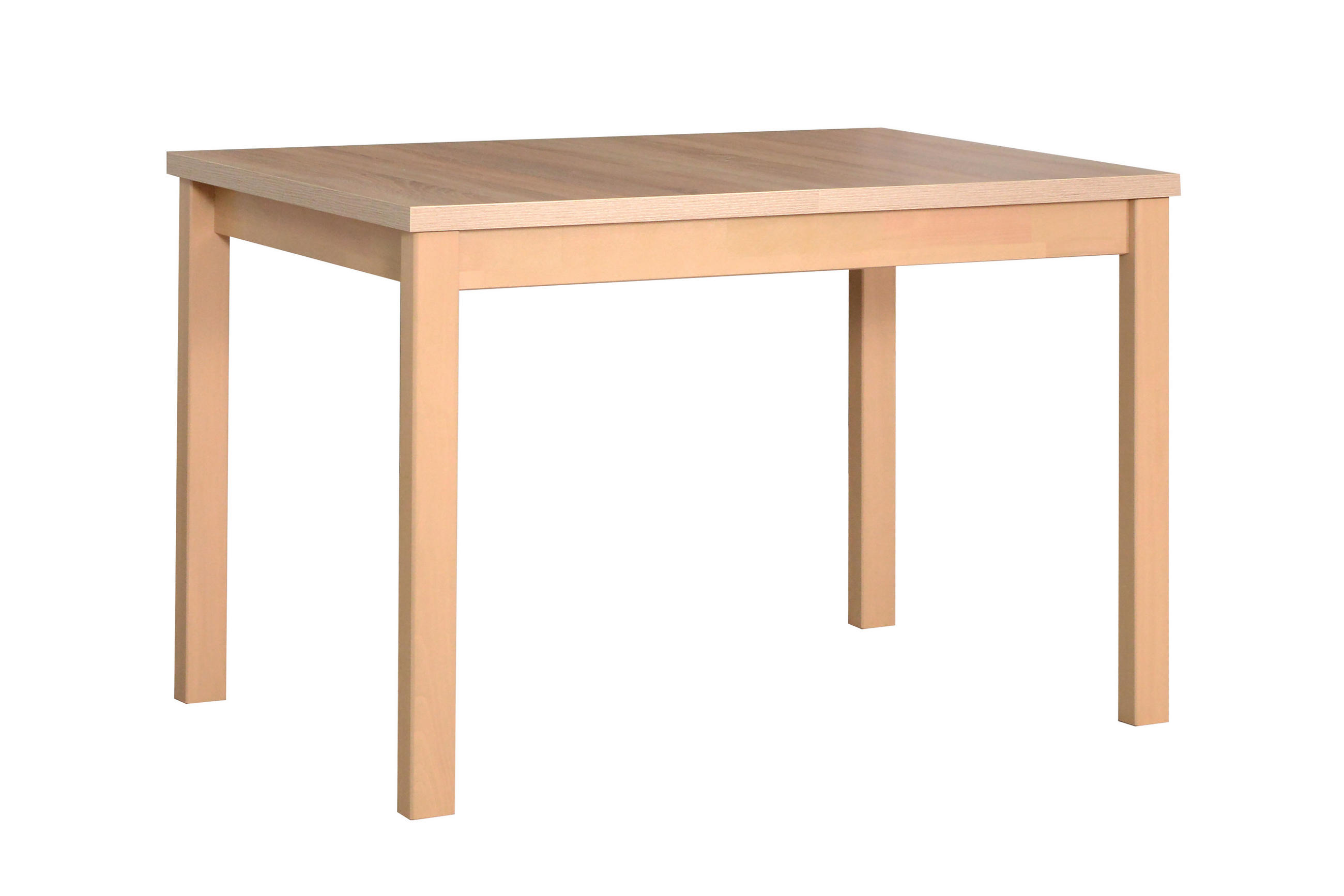 ESSTISCH Alba 1 - Beige/Sonoma Eiche, Holz (80/120/78cm) - Leaf Design