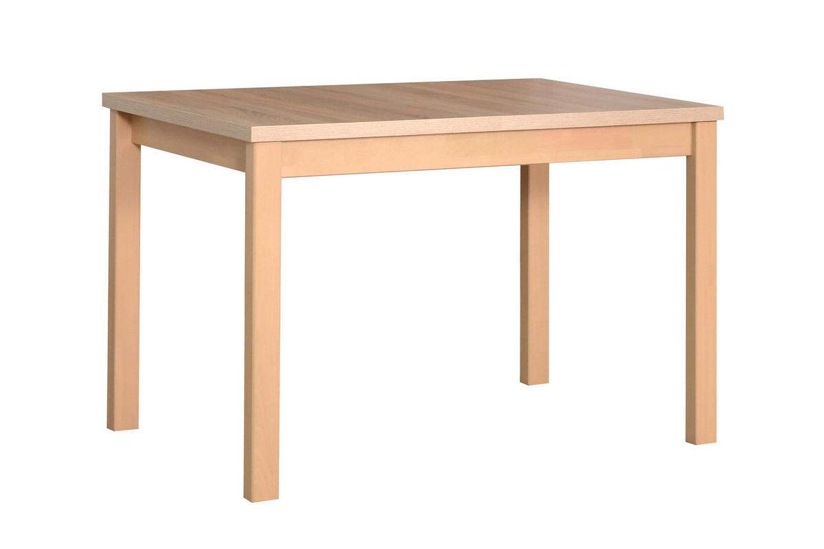 ESSTISCH Alba 1 - Beige/Sonoma Eiche, Holz (80/120/78cm) - Leaf Design