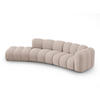 SOFA modular links Lupine aus Chenille-Stoff beige 5 Sitzplätze - Beige, Textil (166/70/335cm) - Micadoni