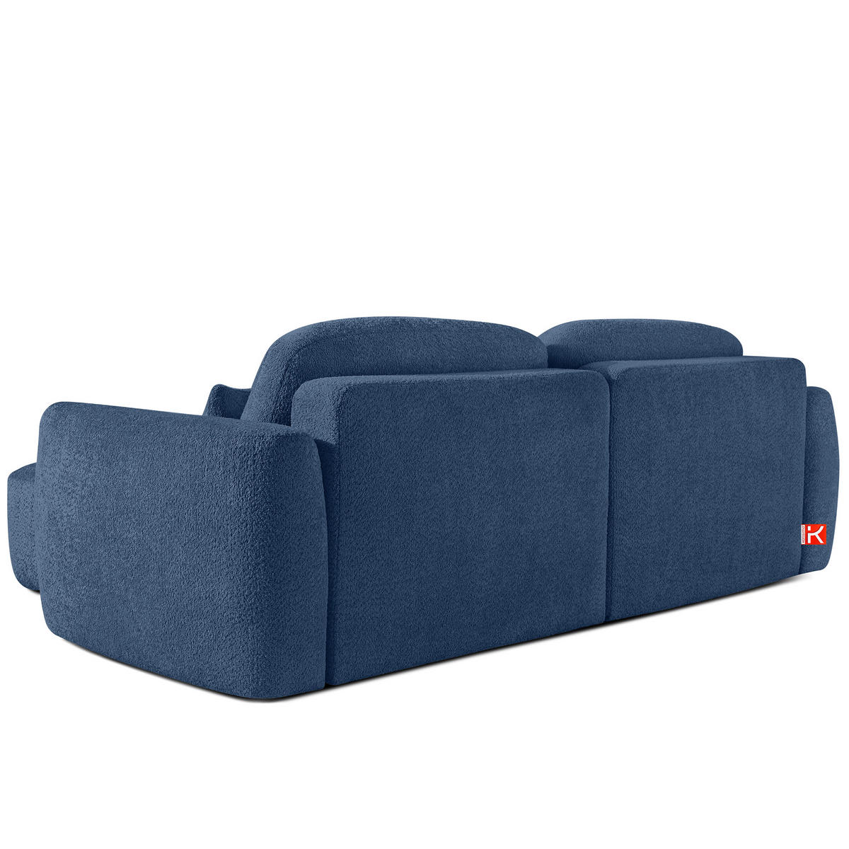 ECKSOFA links ELOSA - Dunkelblau, Holz/Textil (245/165cm) - KONSIMO®