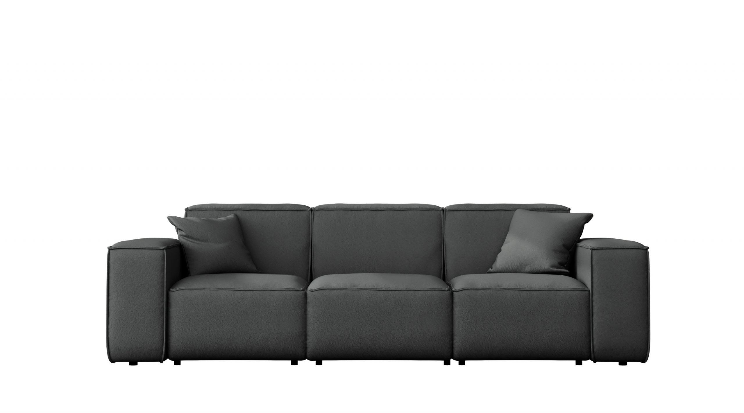 GARTENSOFA MALIBU 3 Sitzer Stoff Odyssey Anthrazit - Anthrazit, Holz (245/73/88cm) - Kaiser Möbel