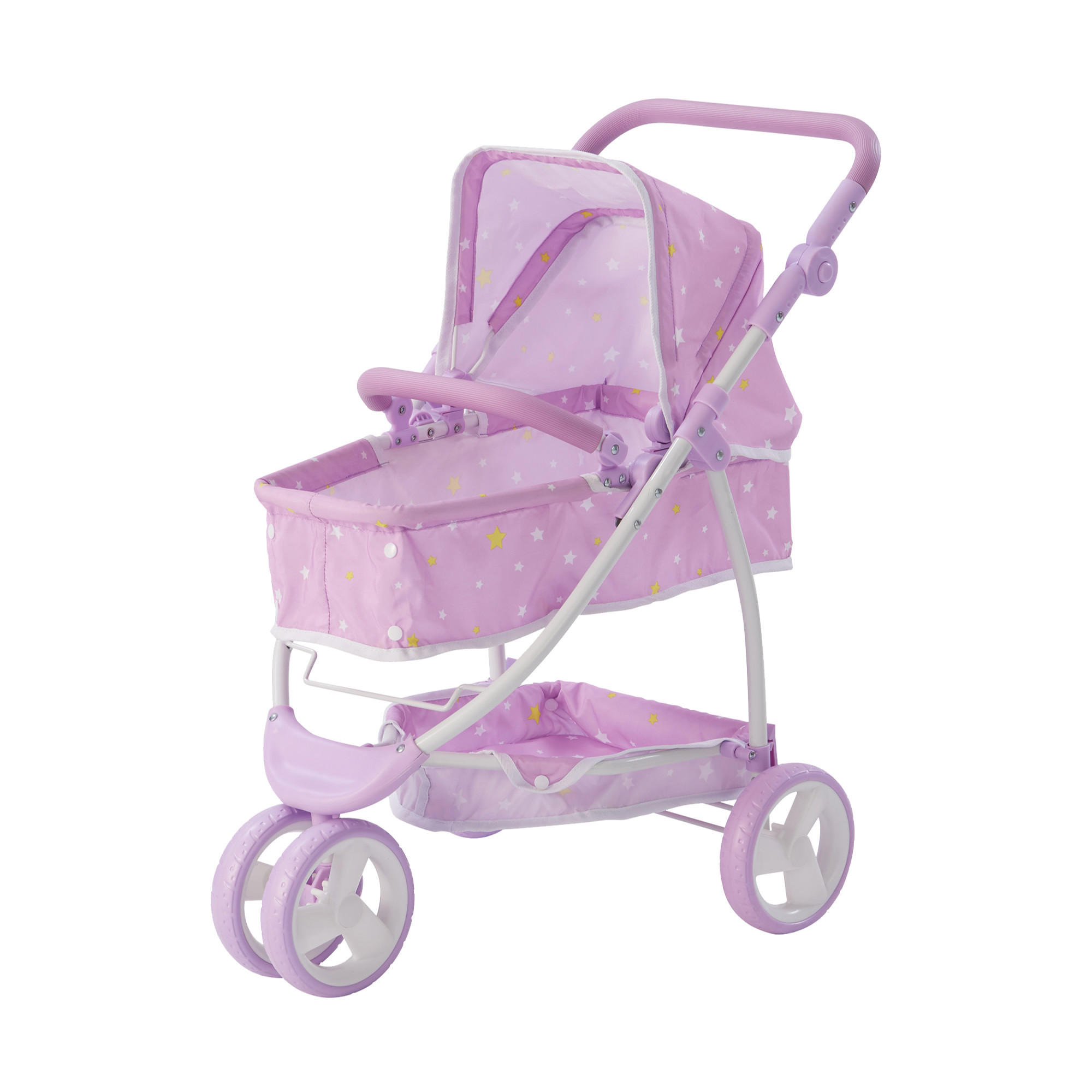 PUPPENWAGEN 2-in-1, Lila, 69cm - Lila, Kunststoff (41.3/69.2/55.9cm) - Teamson Kids