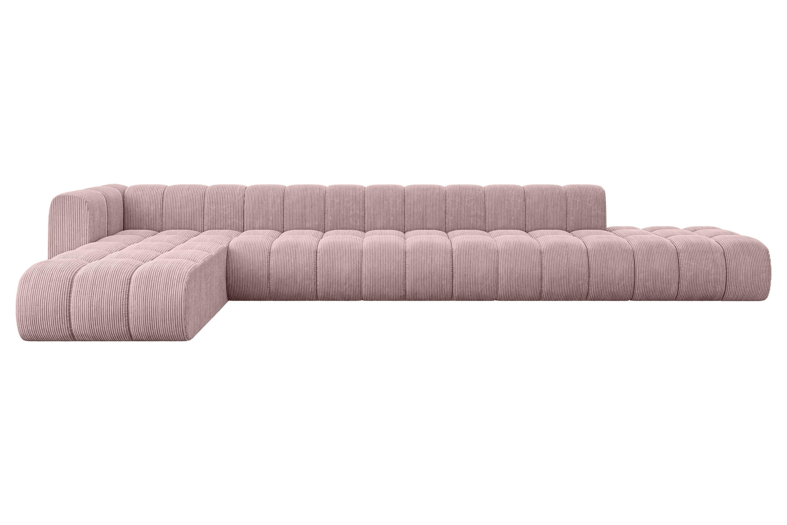 ECKSOFA modulares Sofa Zuvon-L3 - 478x177x70 cm Rosa - Rosa, Holzwerkstoff/Textil (478/177cm) - ALTDECOR