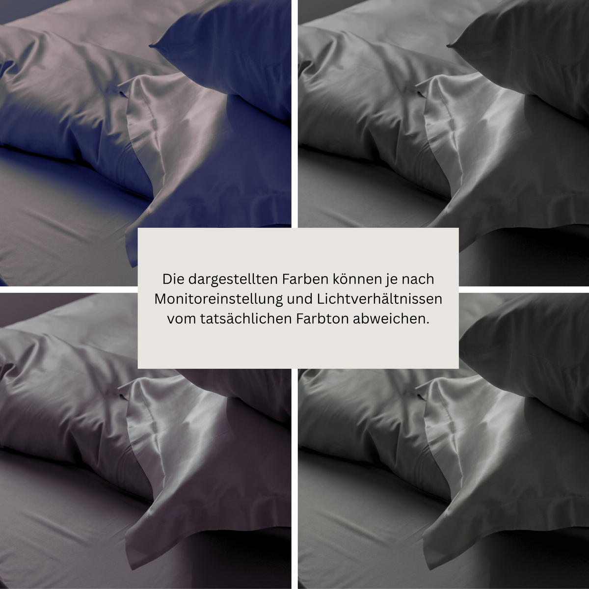 BETTWÄSCHESET Ella - Baumwollsatin - 2-teilig - 155 x 220 cm - Dunkelgrau - Dunkelgrau, Textil (155/220cm) - SCHIESSER