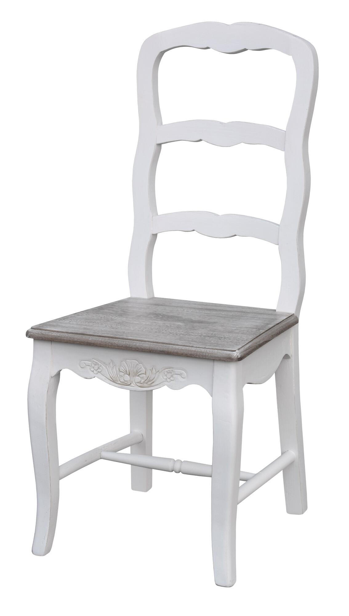 ESSZIMMERSTUHL RIMINI WHITE Weiß 44x52x95 cm - Weiß, Holz (44/95/52cm) - FURNLUX
