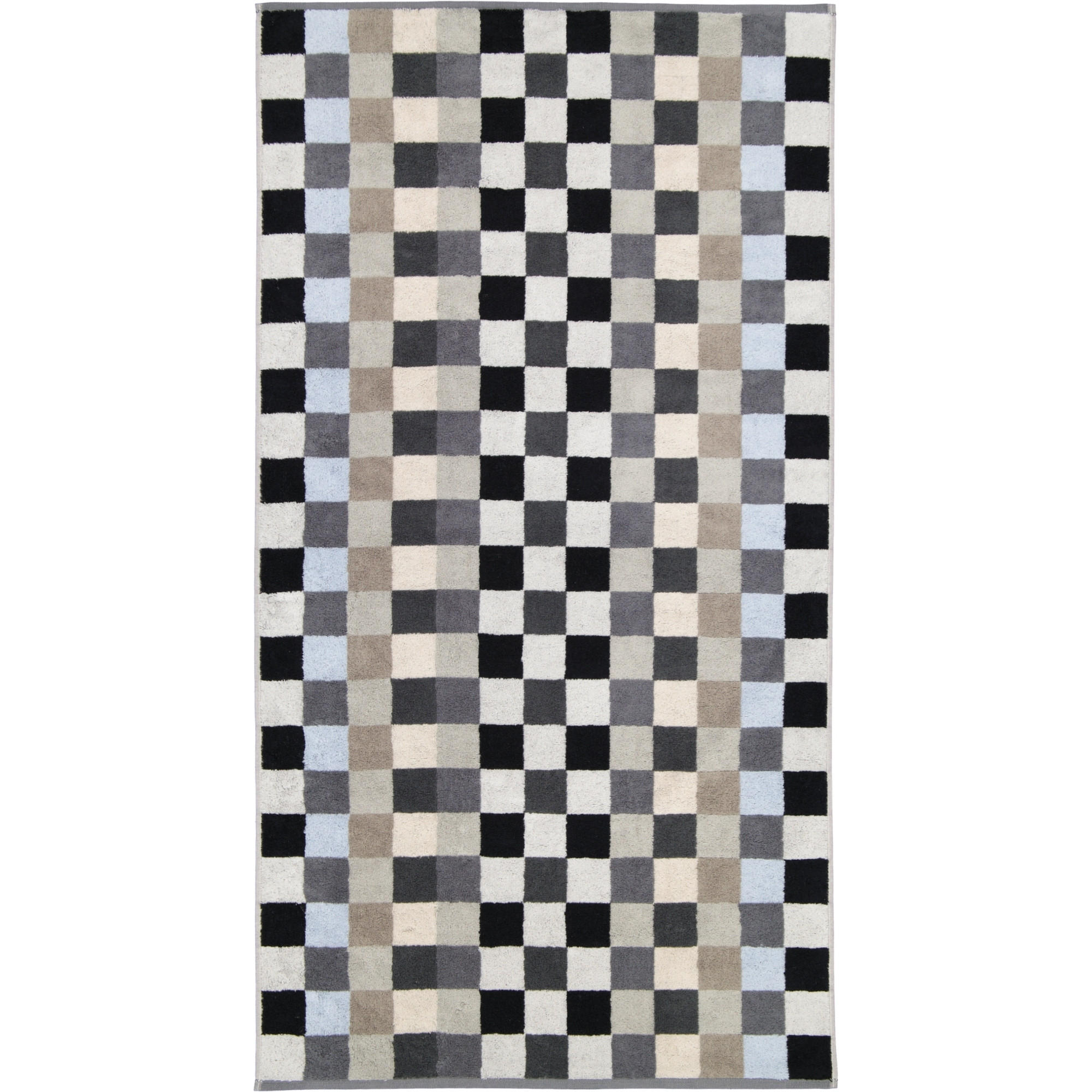HANDTÜCHER UNIQUE KARO 942 ANTHRAZIT - 77 - Grau, Textil (70/140cm) - Cawö