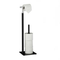 TOILETTENPAPIERHALTER - Schwarz, Metall (20/71/20cm) - Relaxdays
