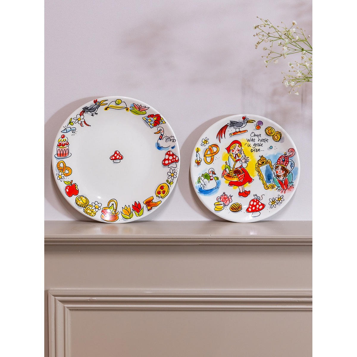 TELLER Efteling Der Musikalische Pilz in Bunt - 22cm - Multicolor, Keramik (21.8/21.8/2.5cm) - Blond Amsterdam