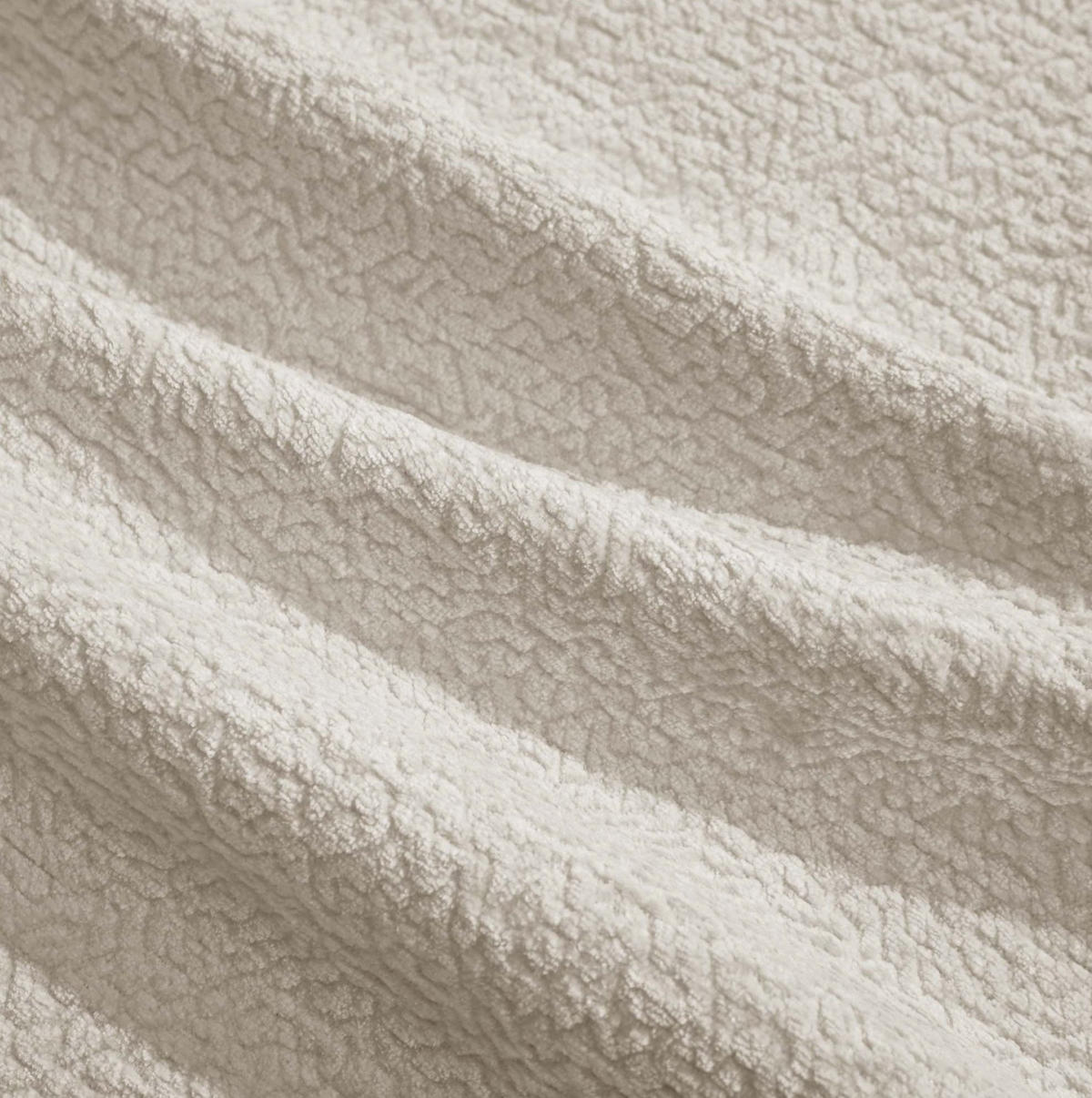 SOFA 260/86/90 cm in Hellkhaki aus Chenille mit Steppnähten - Sandfarben, Textil (86/90/260cm) - Flora Grace