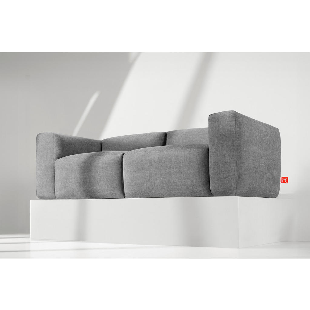 Thumbnail - Konsimo® 2,5-Sitzer-Modulsofa, Hellgrau, Grau, Textil, einzeln stellbar,Freiform, 250x73x96 cm, Wohnzimmer, Sofas & Couc...