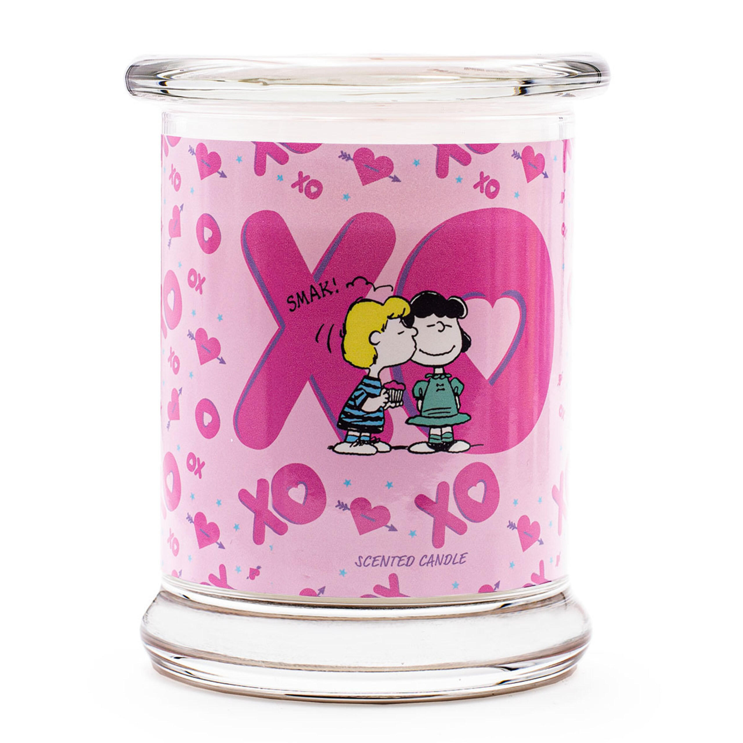 DUFTKERZE Peanuts - Rosa, Naturmaterialien/Glas (11.5cm)