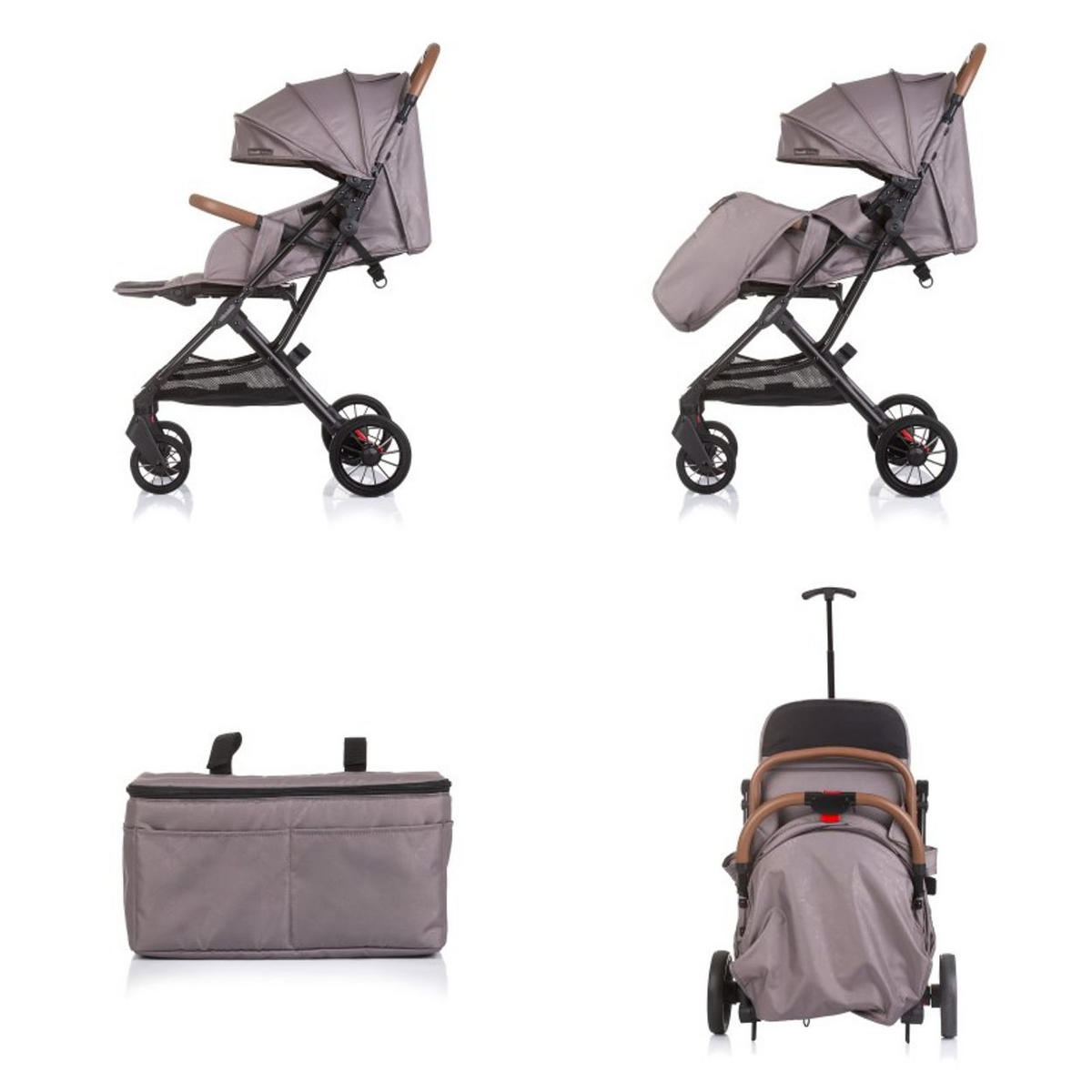 BUGGY Fantasy klappbar beige 5-Punkt-Gurt Fußabdeckung Hinterradbremse - Beige, Metall (80/89/110cm) - Chipolino