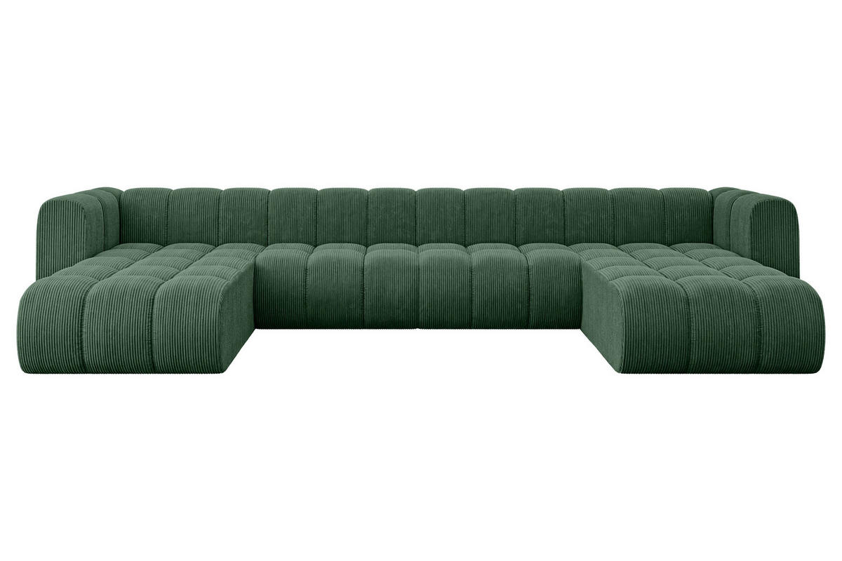 WOHNLANDSCHAFT modulares Sofa Joren-U2 - 410x177x70 cm Grün - Grün, Holzwerkstoff/Textil (410/70/177cm) - ALTDECOR