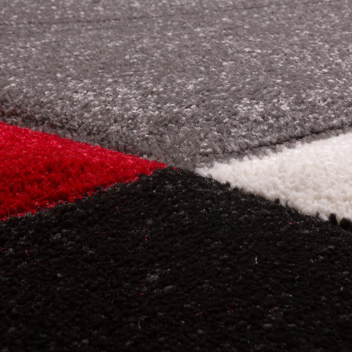 TEPPICH Kurzflor Abstrakt Wohnzimmer schmutzabweisend Rot Rechteckig 160x230 - Rot, Textil (160/230cm) - KADIMA DESIGN