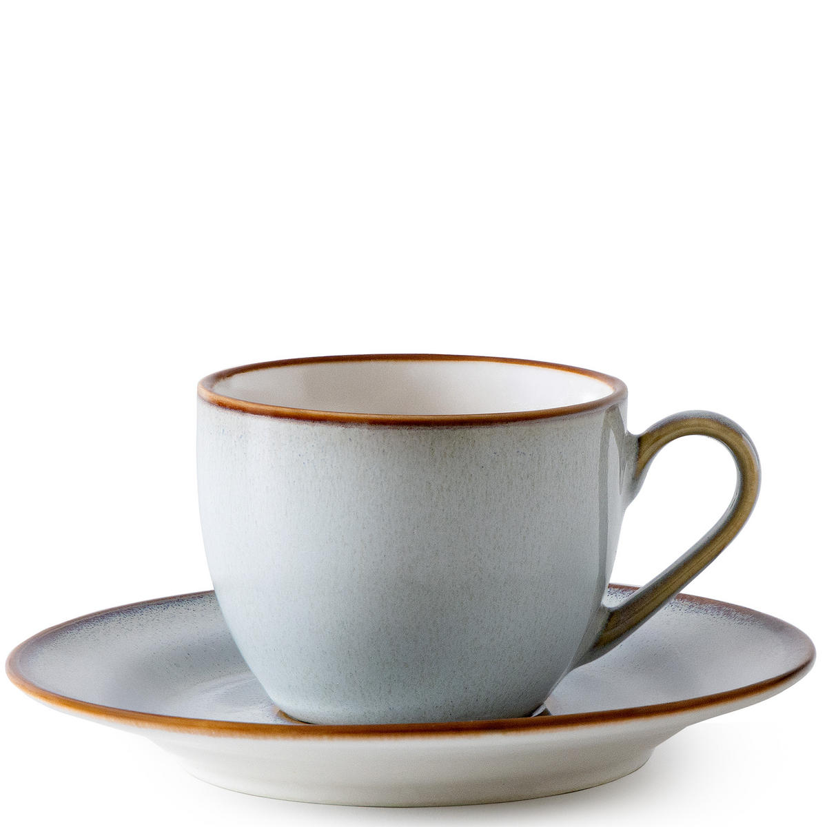 KAFFEESERVICE ESPRESSO 6 Personen PORTOFINO 12-tlg - Blaugrau, Keramik (9.5/6.5/9.5cm) - Ritzenhoff Breker
