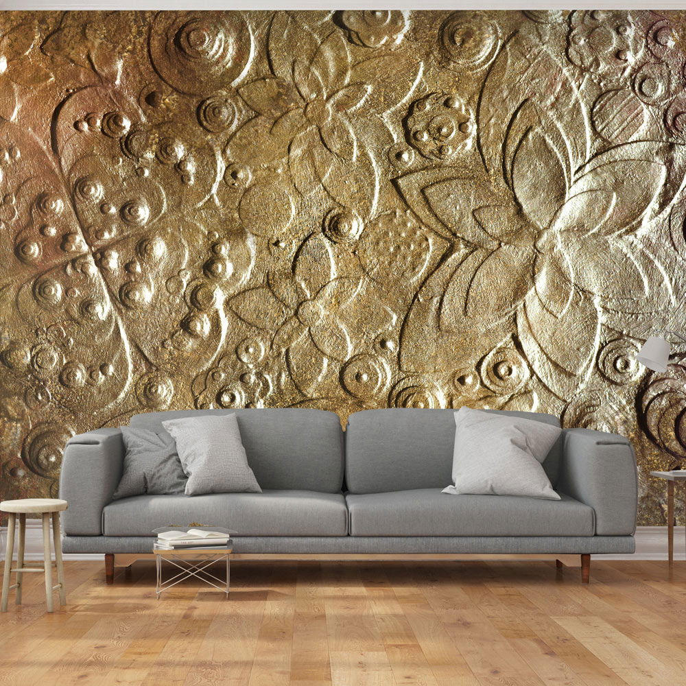 VLIESTAPETE Gold 350/245 cm - Goldfarben, Textil (350/1cm) - KUNSTLOFT