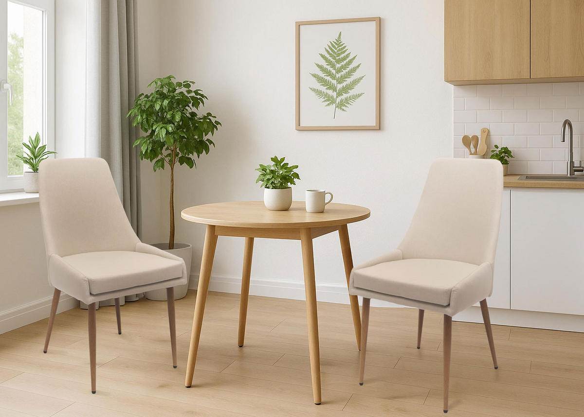 ESSZIMMERSTUHL Beige 2er-Set - Beige, Textil (50/92/60cm) - MCW