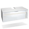 WASCHBECKENUNTERSCHRANK Aloha Absetzungen in Creme Hochglanz - Creme, Holzwerkstoff (96/36/51cm) - Vladon
