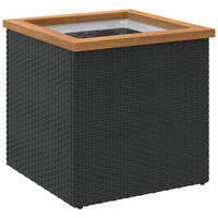 PFLANZKÜBEL Schwarz 40/40/40 Cm Poly Rattan - Schwarz, Kunststoff (40/40/40cm) - vidaXL